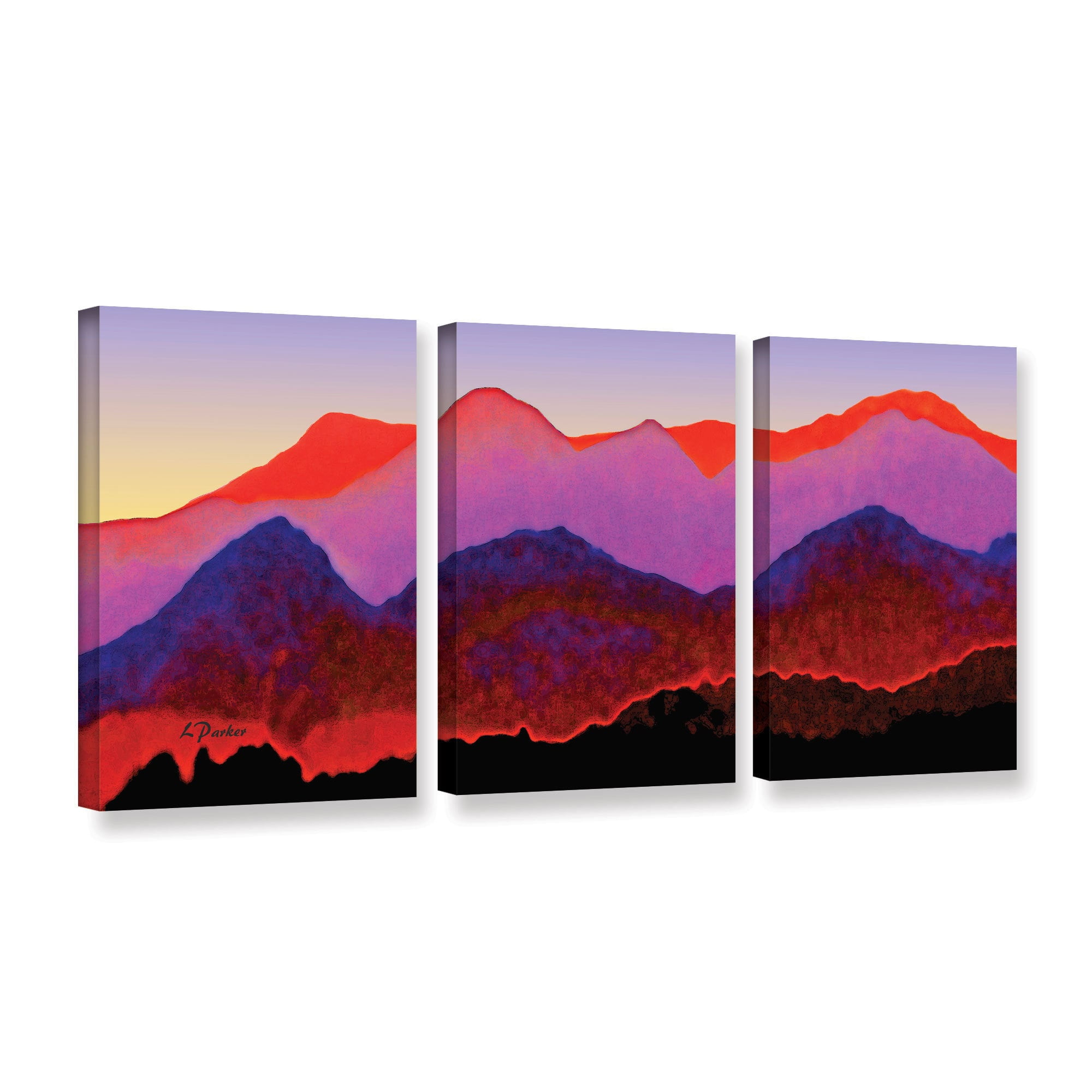 ArtWall Linda Parker "Pyrenees In Autumn" 3-Piece Gallery-wrapped Canvas Set