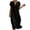 X255 Black, variant on Bysome Women Dresses Button Down Solid Color Short Sleeve V-Neck Dress Summer Comfortable Women Dress Size L Black