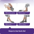 thumbnail image 7 of KEKOY Easy on and off Sock Aid, Pulling Assist Device - Sock Helper Aid Tool with Foam Handles - Sock Assist Device for Elderly, Senior, Pregnant, Diabetics, 7 of 7