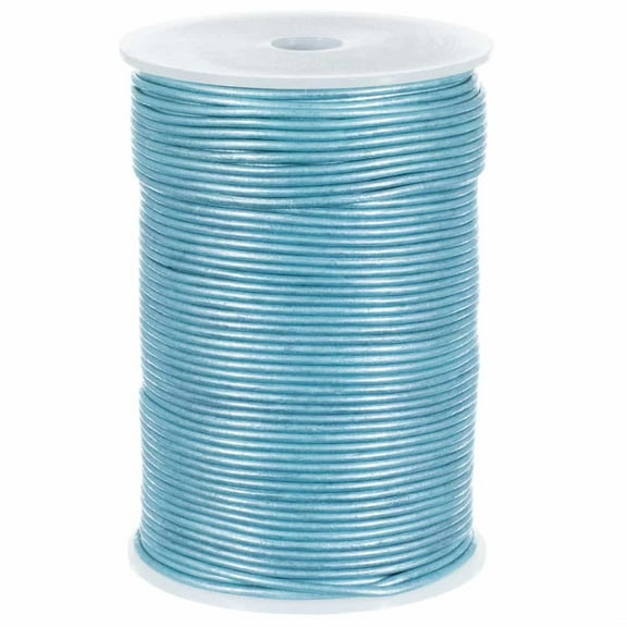 Craft County 2MM Round Leather Cord – 5, 10, 25 or 50 Yards or 328 feet – Various Colors