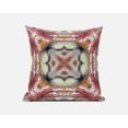 thumbnail image 2 of 20â€ Red Orange Geo Tribal Suede Throw Pillow, 2 of 4