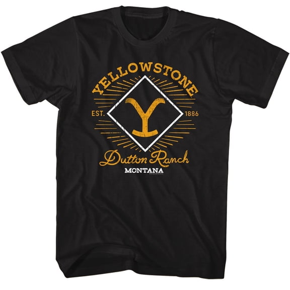 Yellowstone Y Diamond Black Adult T-Shirt