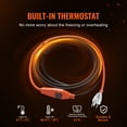 thumbnail image 2 of KFFKFF Pipe Warming Wire, 12FT 7W/FT Thermal Strip for Tubes with Integrated Temperature Control, Water Conduit Warming Wire Safeguards PVC Tubing, Metallic and Synthetic Tubes from Ice Formation, 2 of 9