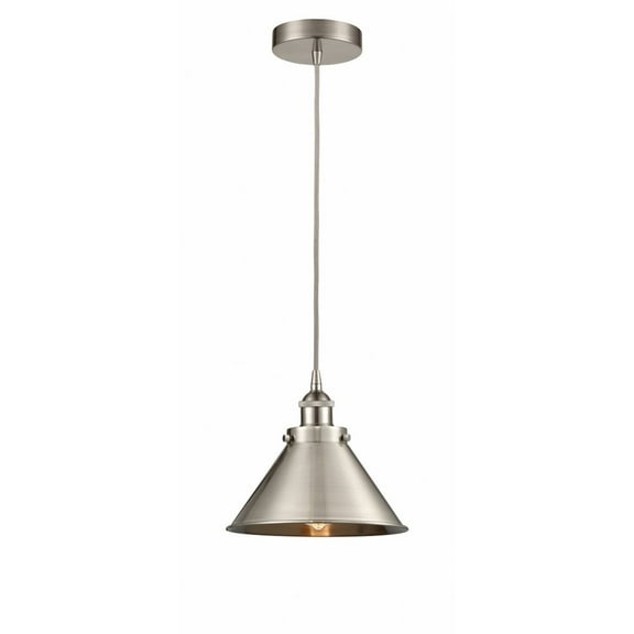 616-1PH-SN-M10-SN-LED-Innovations Lighting-Briarcliff - 3.5W 1 LED Mini Pendant In Traditional Style-8.88 Inches Tall and 10 Inches Wide Brushed Satin