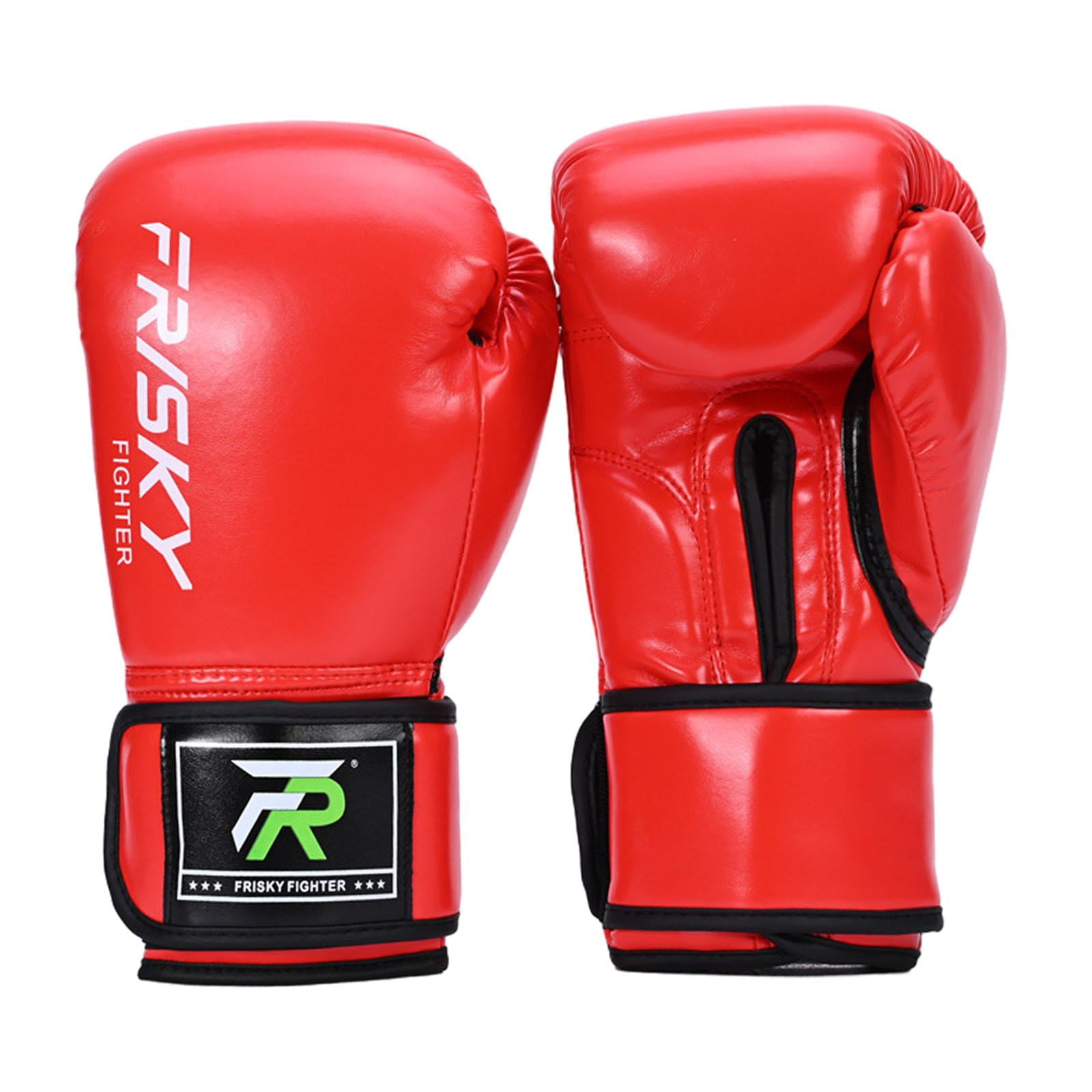 funtasica Boxing Gloves Boxing Equipment Kickboxing Gloves Punching Gloves Sparring Gloves for Sparring Karate Sanda, Workout Taekwondo red 10OZ