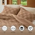 thumbnail image 4 of U by Bedsure 3 Pieces Taupe Comforter Set, Queen, Boho Tufted Checkered Farmhouse Bedding Comforter Set, 1 Plaid Geometric Comforter and 2 Pillow Shams, 4 of 7