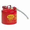 Eagle Type II Safety Can, 2 Gallon, Red, Metal Spout (EGLU226S)