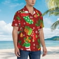 thumbnail image 3 of Kll Men'S Hawaiian Shirt Short Sleeve Button Down Beach Shirts-X-Mas And New Year, 3 of 7