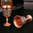 thumbnail image 1 of Vintage Metal Wine Glass, Embossed Decorative Retro Metal Goblets With Premium Material, Widely Applicable, And Elegant Design, 1 of 8