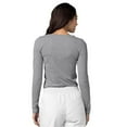 thumbnail image 4 of ADAR UNIFORMS 3 Pack Women's Comfort Long Sleeve T-Shirt/Underscrub Tee - 2903 - Dark Marl Gray - 3X, 4 of 7