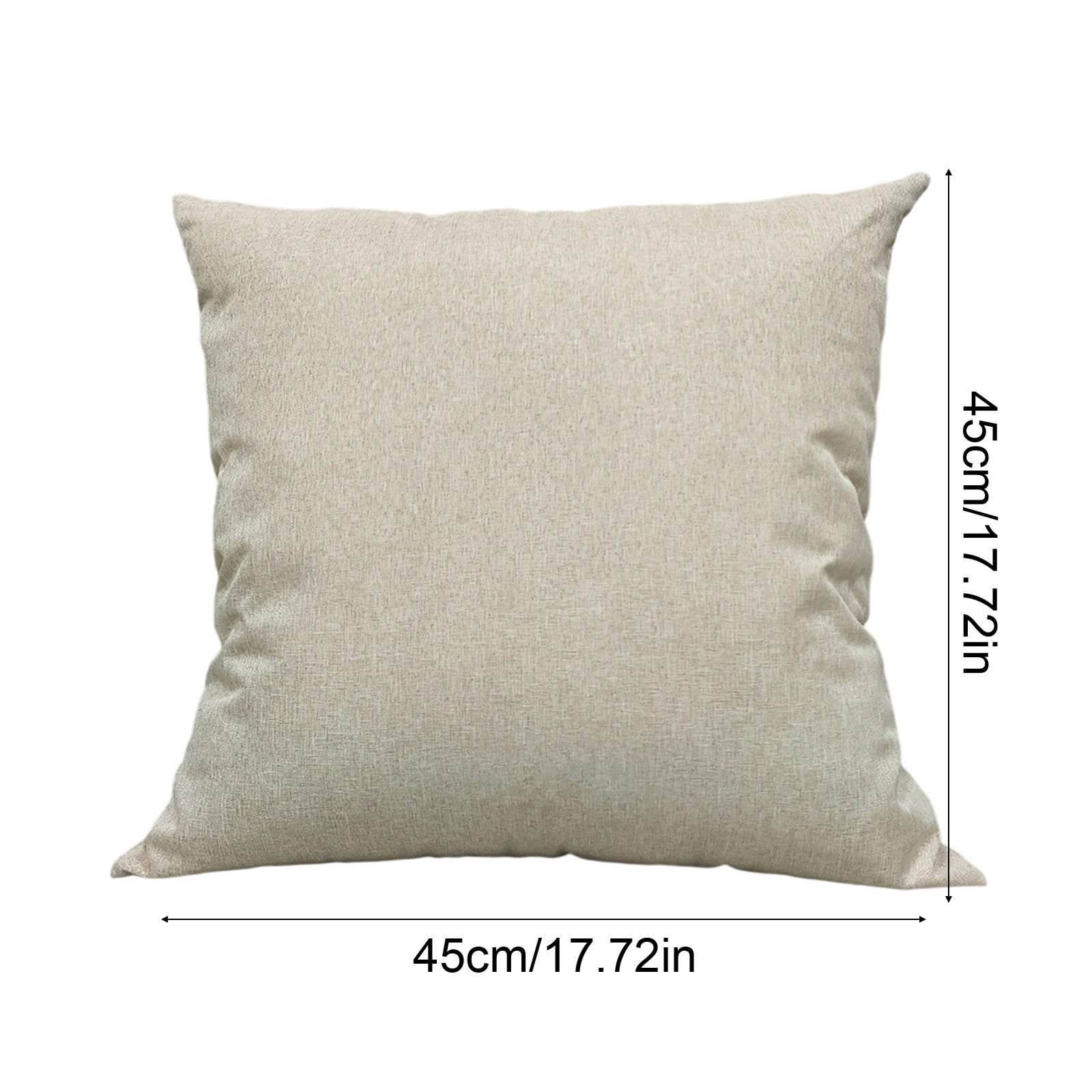 Pack of 1 Decorative Outdoor Throw Pillow Faux Linen Garden Farmhouse Coastal Cushion for Summer Patio Tent Balcony Couch Sofa, Beige