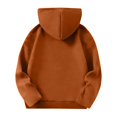thumbnail image 7 of hotojiny Unisex Kids Plain Hooded Sweatshirt Boys Girls Long Sleeve Pullover Tops Fall Loose Fit Casual Hoodies with Pockets(Coffee aa1,7-8 Years), 7 of 7