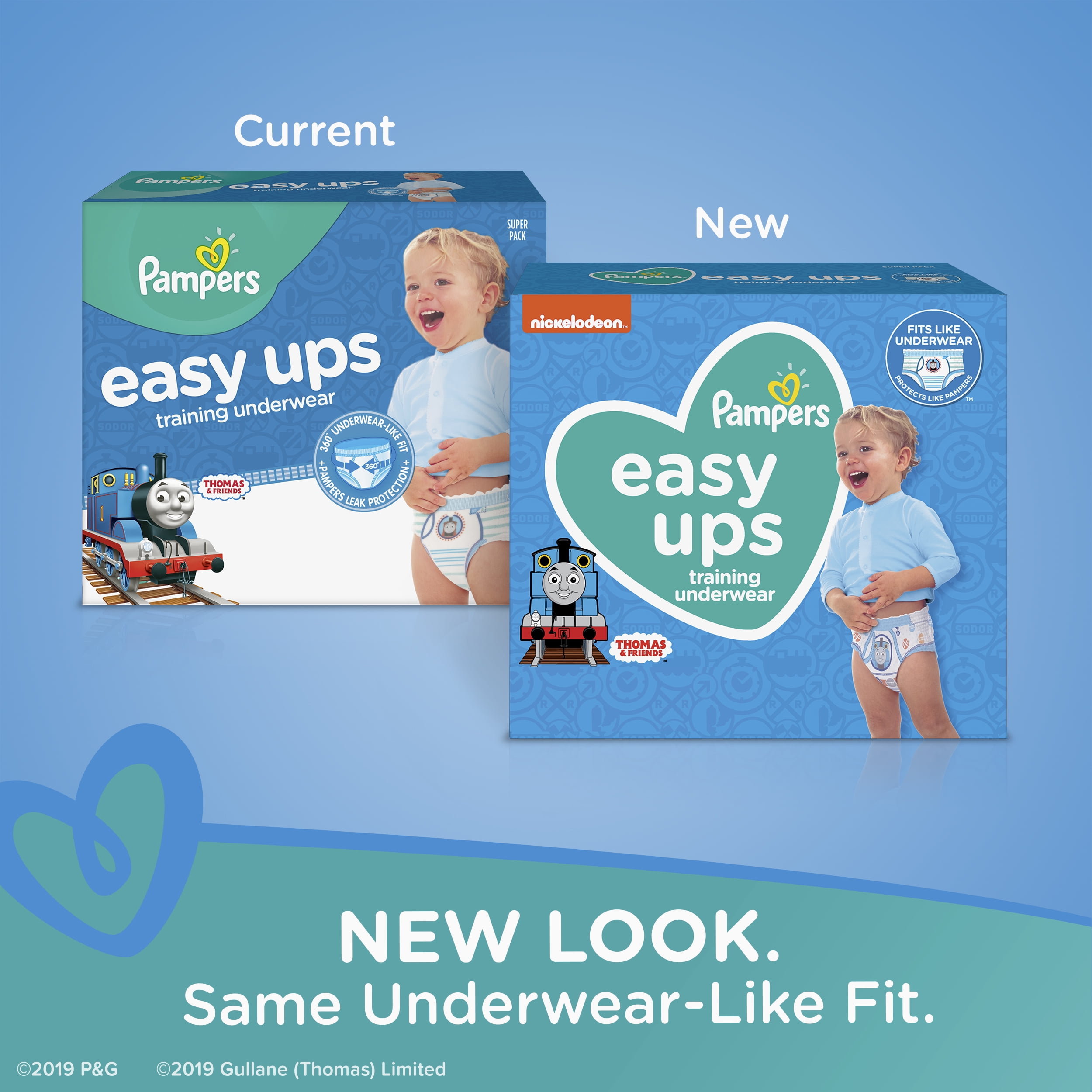 Pampers Easy Ups Training Underwear Boys Size 2T-3T 74 Ct