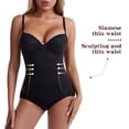 thumbnail image 5 of 2 Pack Female Full Body Sculpting Bodysuits Underwire Bra Bodysuit Shaper Women Tummy Control Shapewear Bodysuit One Piece Full Body Shaper Waist Slimming Bodysuit Shaper, 5 of 8