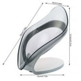 thumbnail image 3 of TureClos Self Draining Soap Box No Punching Leaf Shape Dish Tray Decorative Soap Holder for Bathroom Kitchen, Grey", 3 of 10