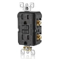 thumbnail image 2 of Salida GFCI Leviton de 15 amperios, autocomprobación, resistente a manipulaciones, color negro, 2 of 7