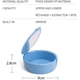 thumbnail image 3 of Estuche para retenedores con espejo, recipiente para retenedores, caja de almacenamiento de dentaduras postizas parciales (azul claro) Azul + blanco), 3 of 5
