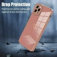 thumbnail image 3 of Compatible with iPhone 12 Pro Max Case Love Heart Plating Electroplate Luxury Elegant Case Camera Protector Soft TPU Shockproof Protective Corner Back Cover iPhone 12 Pro Max Case -Pink, 3 of 12