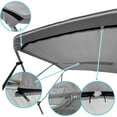 thumbnail image 3 of EliteShield Bimini Top Replacement Canvas Cover 4 Bow 96" L 79"-84" W Gray Color-with Storage Boot/without Frame, 3 of 5