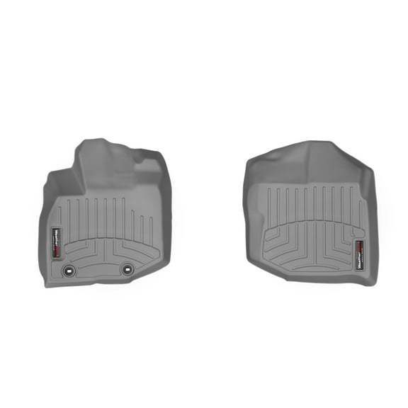 WeatherTech Custom Fit FloorLiners compatible with 2009-2013 Honda Fit - 1st Row (Driver & Passenger), Grey