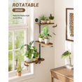 thumbnail image 3 of Estante para plantas GENTINGBRO de 3 niveles para montaje en pared, madera e hierro, 3 of 6