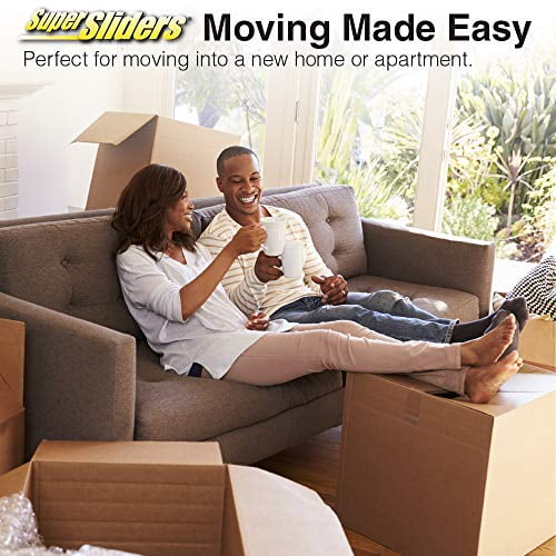 SuperSliders 4712995NB X-Large Variety Pack, Reusable Furniture Moving Kit for Carpet with 4 Felt Sliders- Move Heavy Furniture Quickly and Easily, Linen (16 Pack)