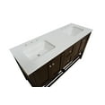 thumbnail image 4 of Lakeshore 60" Double Bathroom Vanity with Chocolate Cabinet and Engineered White Top, 4 of 6