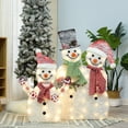 thumbnail image 2 of 2-Piece Snowman Family Trio Lighted Holiday Decoration, 2 of 5