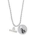 thumbnail image 1 of Delight Jewelry I Heart Swimming Silvertone Script Initial Disc - & - Charm Necklace, 20"+3", 1 of 4