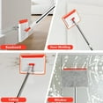 thumbnail image 7 of Wall & Baseboard Cleaner Mop Tool with 147cm Long Handle for Cleaning Baseboard Window Floor Ceiling Bathtub Tub Tile Scrubber Brush with 4 Reusable Pads, 7 of 7