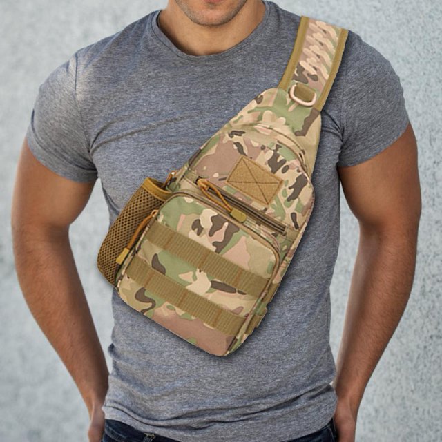Bolsas de hombro 800D Oxford Cloth Chest Sling Molle Bag para hombres Senderismo Camping Hombro Mochila Barbie Nuevos Originales