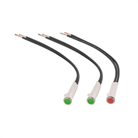 Universal Dash Indicator LED Light Bulb Kit, 5/16 Inch, Red/Green