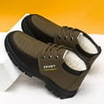 thumbnail image 6 of HBFAGFB Winter Boots for Men Warm Plush Comfortable Flat and Soft Sole Lace-Up Snow Shoes Coffee Size 44, 6 of 8