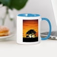 thumbnail image 3 of CafePress - Wild Animals On African Savannah Sunset Mug - 11 oz Ceramic Mug - Novelty Coffee Tea Cup, 3 of 4