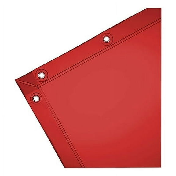 See-Thru Orange Welding Curtain, 6 ft X 8 ft, Vinyl