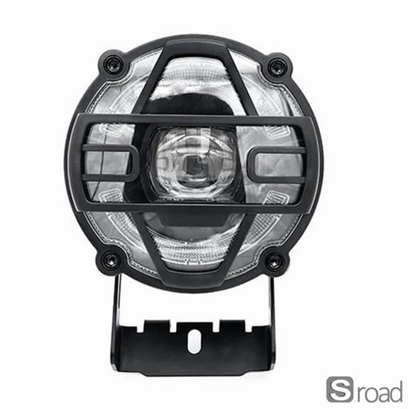 2-in-1 Bike Headlight With Horn For E-Bike & Motorcycle, 36V 48V Universal Waterproof Aluminum Alloy Front Light, Super Bright 12W LED With High/Low Beam For Night Riding Safety