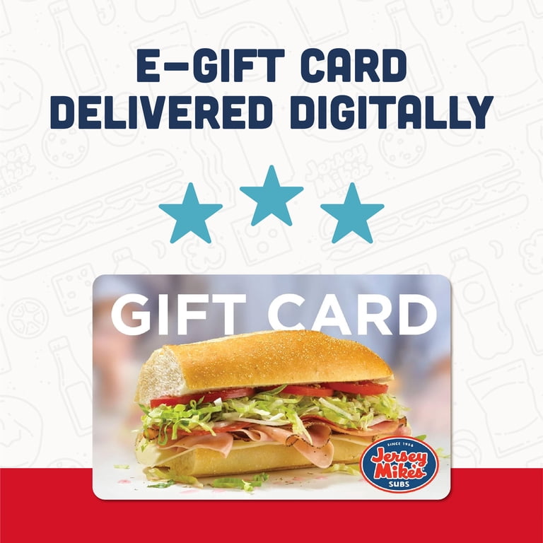 Jersey Mike's $50 eGift Card [Email Delivery]