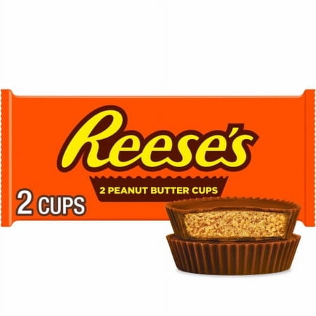 2X - REESE'S Milk Chocolate Peanut Butter Cups Candy Pack 1.5 oz