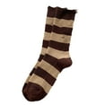 thumbnail image 2 of Aueoeo Womens Crew Socks Striped Athletic Socks Vintage Mid Calf Tube Socks Preppy Hole Socks, 2 of 2