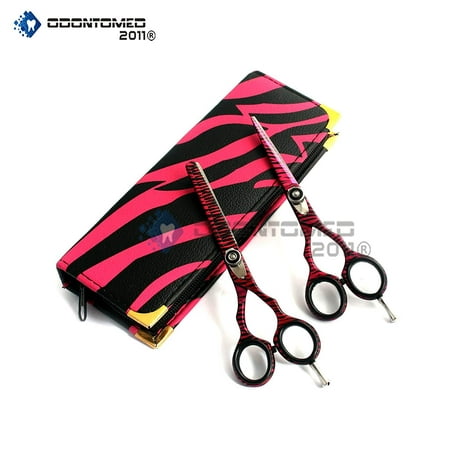 Odontomed2011® Od2011-d-1510 New Flame Giftset Hairdressing & Hair Thinning Scissors Barber Shears Japanese Steel 5.5