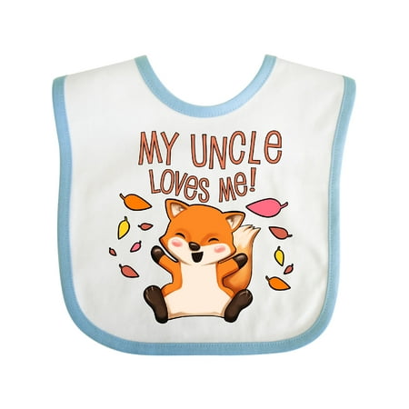 

Inktastic My Uncle Loves Me!- Cute Baby Fox Gift Baby Boy or Baby Girl Bib