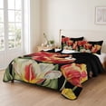 thumbnail image 2 of Queen Quilt Set 90''x96'', Luxury Tulip Floral Lightweight Bedspread Coverlet Set with 2 Pillow Shams, Farmhouse Vintage Botanical Flowers Breathable All Season Quilt Bedding for Bedroom/Guest Room, 2 of 9