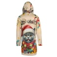 thumbnail image 2 of Merry Christmas Santa British Shorthair Scarf Twinkling Lights Xmas Holiday All Over Print 3D Hooded Duffle Toggle Coat Cat Lover Kitten Owner Gifts - 00022, 2 of 6