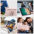 thumbnail image 3 of FJLBDE Case for iPad 6th / 5th Generation (2018 2017), iPad Air 2 / Air 1, iPad Pro 9.7 inch with Butterfly Stand, Protective Cover with Pencil Holder Shoulder Strap for Kids Girls, Pink, 3 of 7