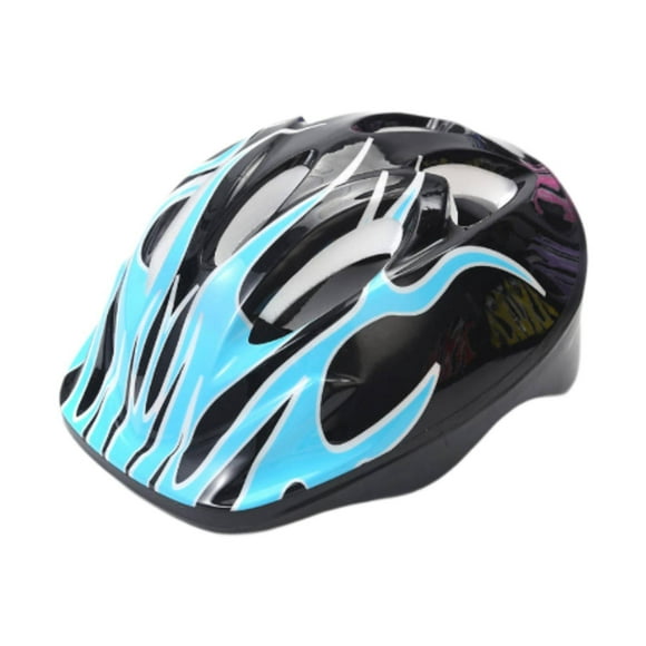 Casco de bicicleta para niños, casco de bicicleta para niños, resistente a impactos, cómodo casco multiusos para patinaje sobre ruedas para monopatín Azul claro