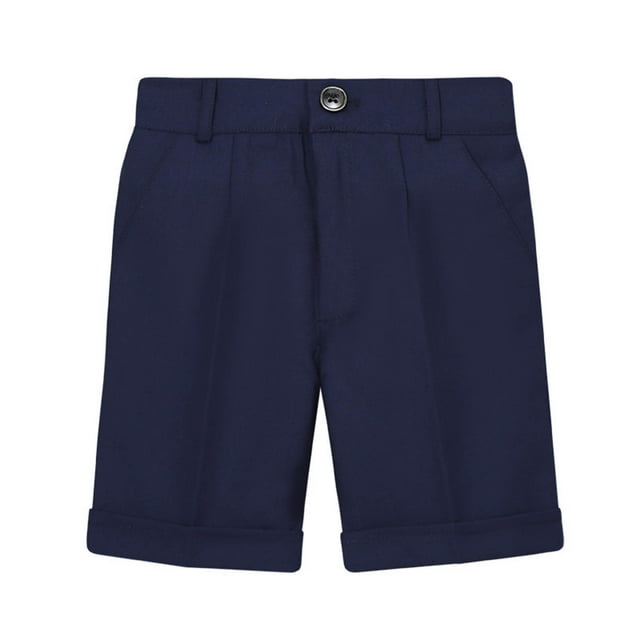 Toddler Boys Dress Shorts Straight Wide Leg Pants Solid Color Pull on Summer Shorts