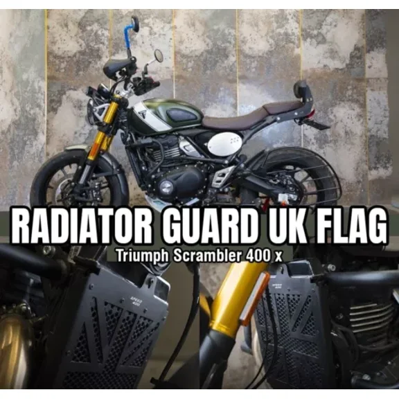 UK Flag Radiator Guard Fit for TRIUMPH SCRAMBLER 400 X