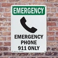thumbnail image 4 of (2 Pack) Phone 911 Only With Symbol OSHA Emergency Sign 18 Inch X 24 Inch Indoor / Outdoor Rust-Free Aluminum Metal Signs for Workplace, Workshop, and Construction Site, Made in the USA, 4 of 8