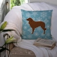 thumbnail image 3 of Winter Snowflake Dog Profile Art Fabric Decorative Pillow, 3 of 4