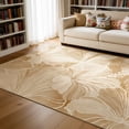 thumbnail image 4 of Toyoso 9'x12' Master Suite Extra Large Area Rug, Sunburst Honey Amber Floral Silicone Carpet, Grande Durable 0.25" Washable Decor Masterpiece Rug for Great Room, High-Traffic Art Piece Rug, 4 of 9